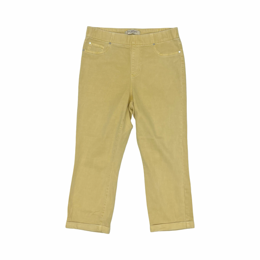 Pants Cropped By Liverpool In Yellow, Size:8
