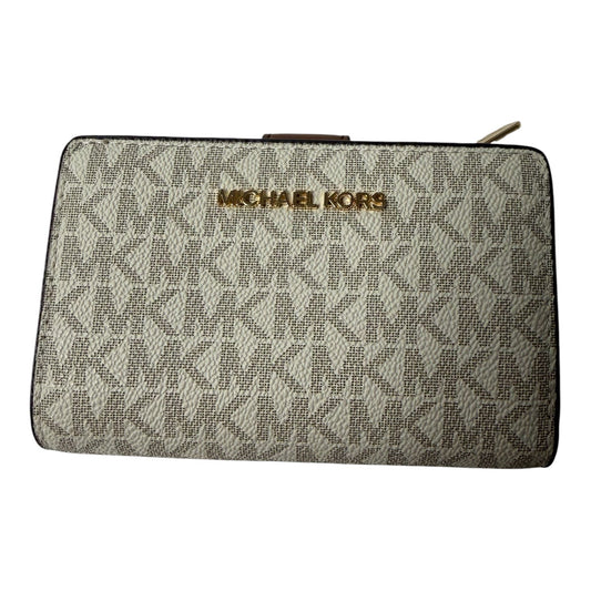 Wallet Designer By Michael Kors In Cream, Size:Small