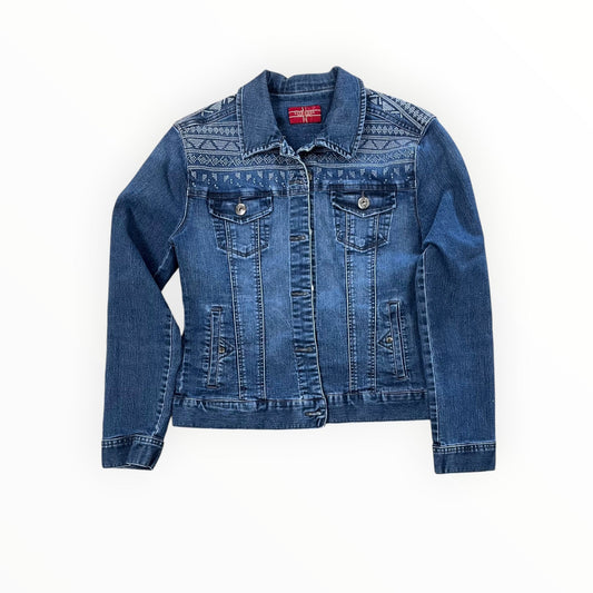 Jacket Denim By Liverpool In Blue Denim, Size:L