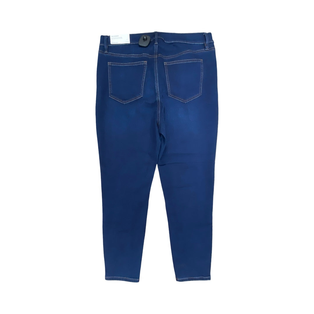 Jeans Skinny By Ann Taylor In Blue Denim, Size:16