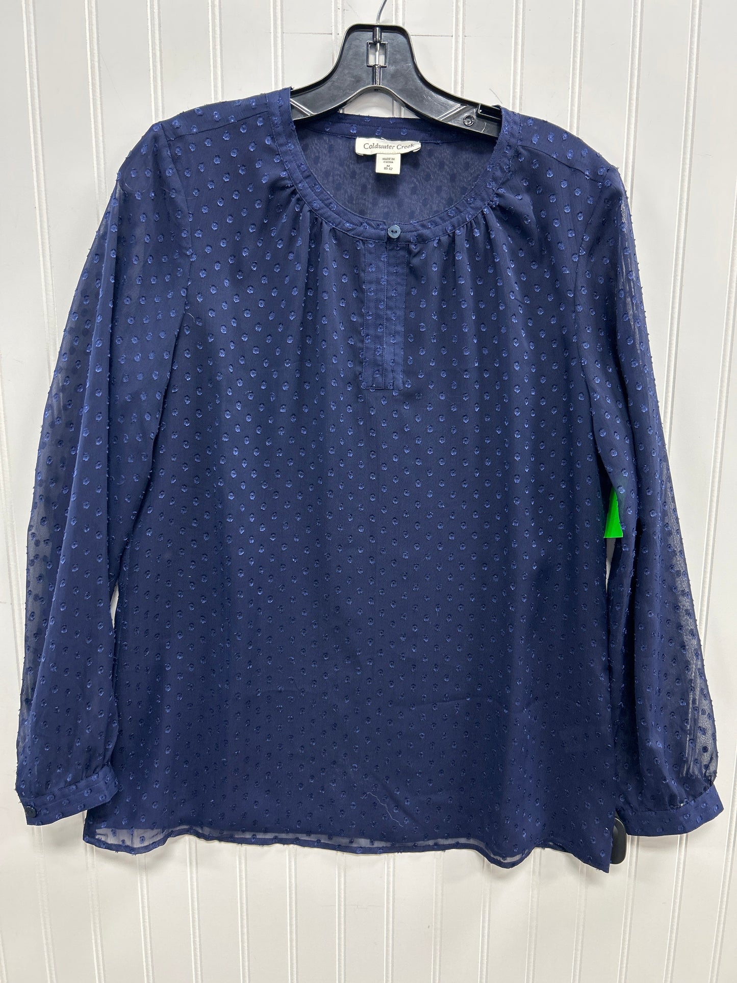Top Ls By Coldwater Creek In Navy, Size:M