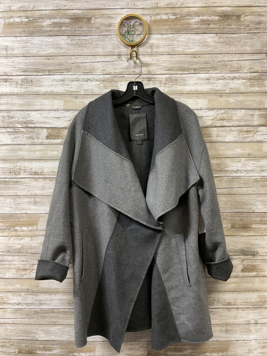 Coat Designer By Vera Wang In Grey, Size:L