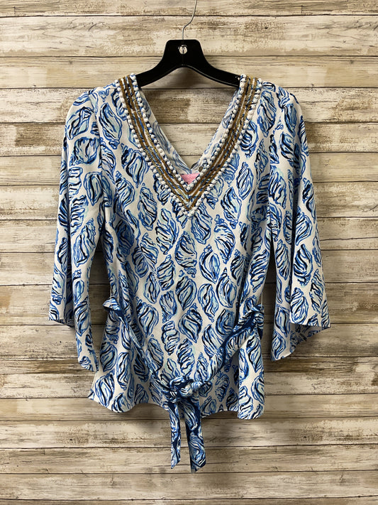 Top Ls By Lilly Pulitzer In Blue & White, Size:0