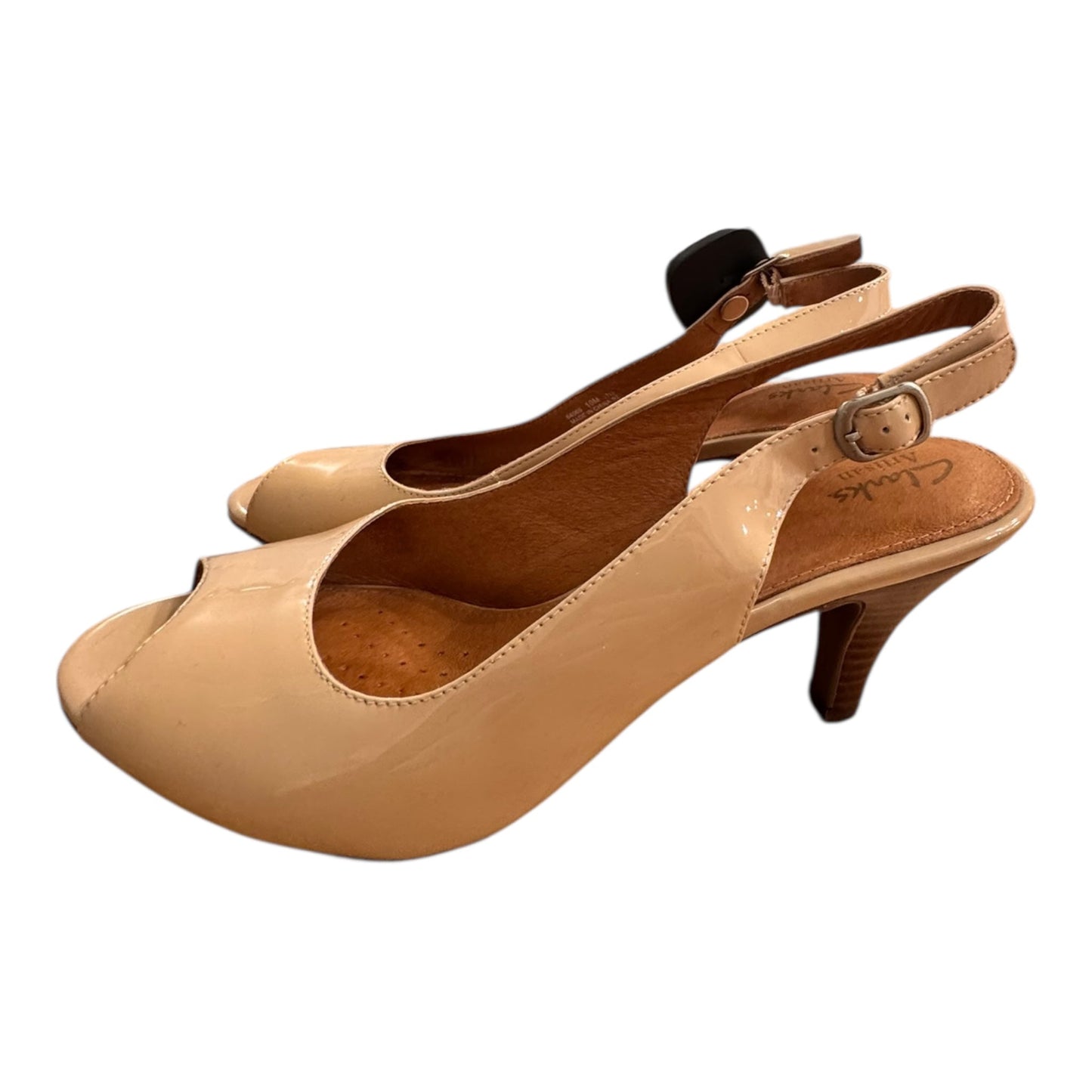 Shoes Heels Block By Clarks In Beige, Size:10