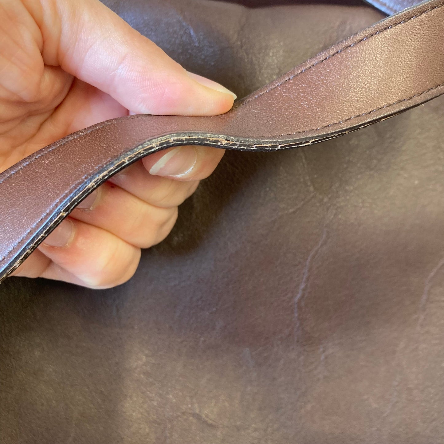 Crossbody Designer By Coach In Brown, Size:Large
