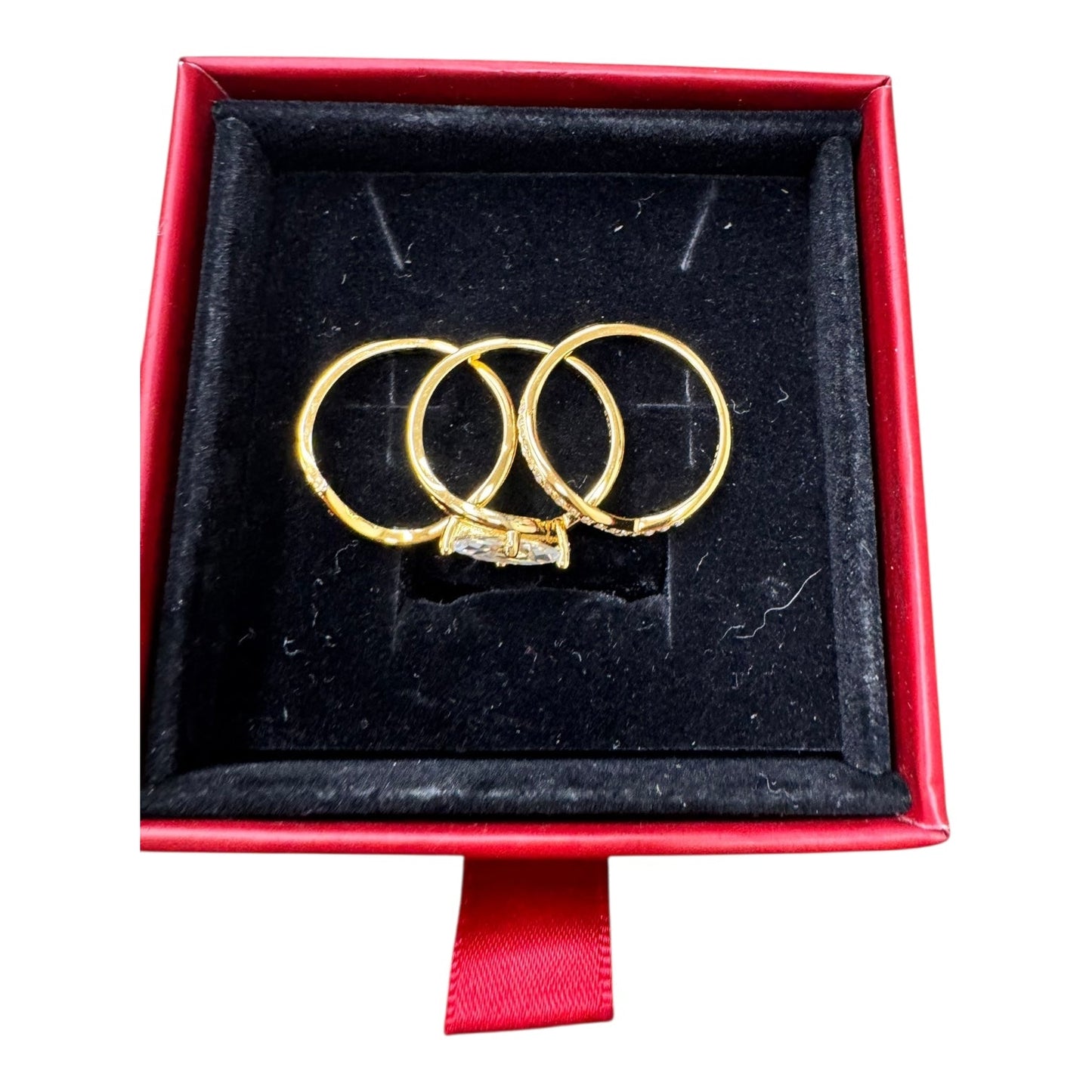 Ring 925 By VOOGME In Gold, Size:03 Piece Set