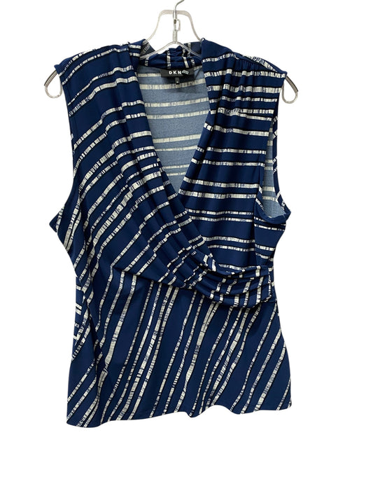 Top Sleeveless By Dkny In Blue, Size:Xl