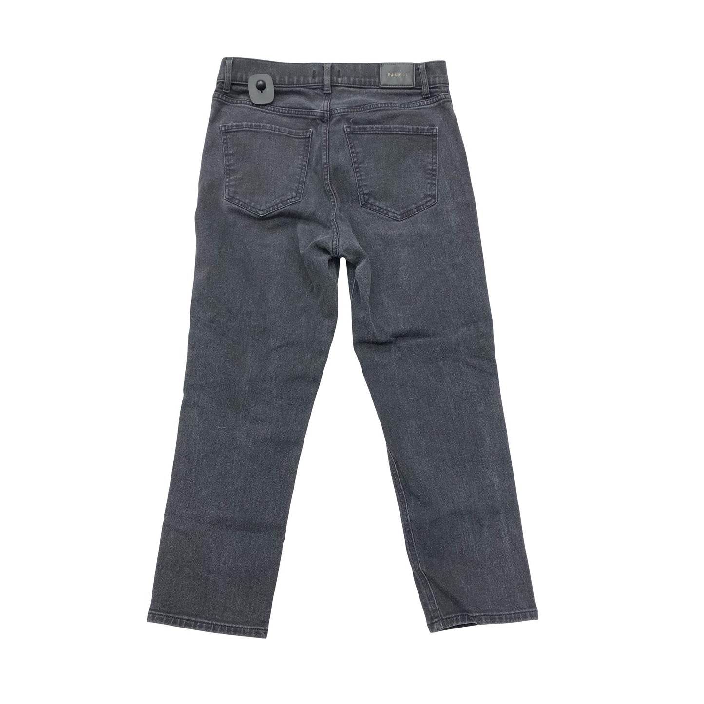 Jeans Straight By Express In Black Denim, Size:8