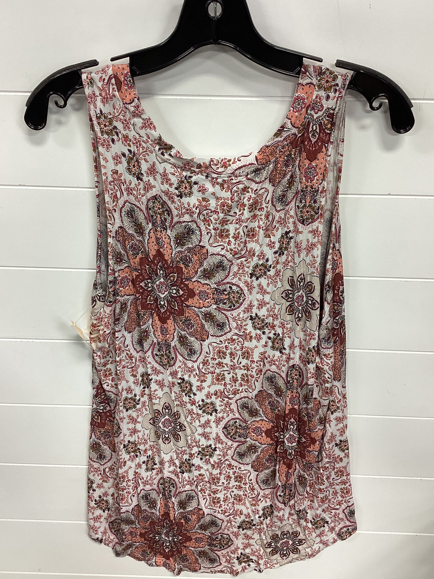 Top Sleeveless By Maurices In Red & White, Size:1X