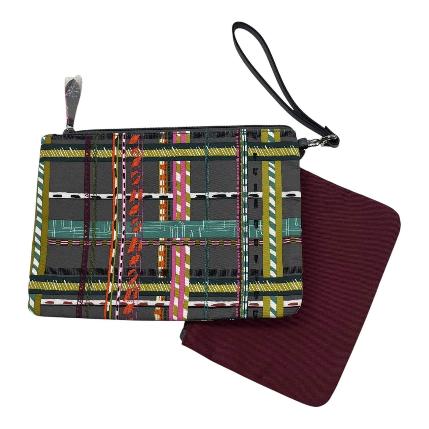 Wristlet By Vera Bradley In Grey & Red, Size:Medium