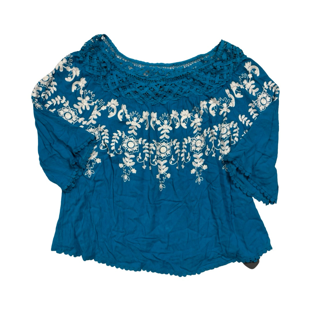 Top Ss By CURATIONS In Blue & White, Size:L
