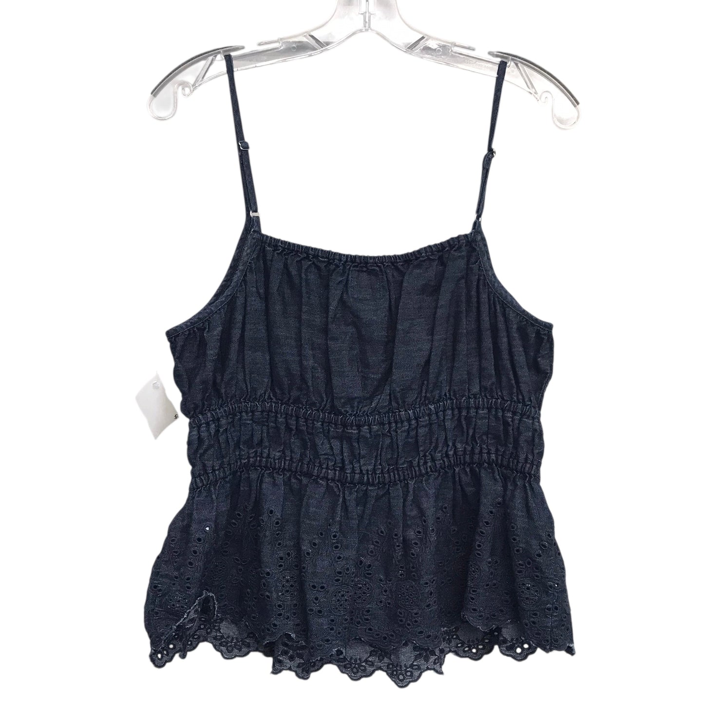 Top Sleeveless By Gap In Blue Denim, Size:M