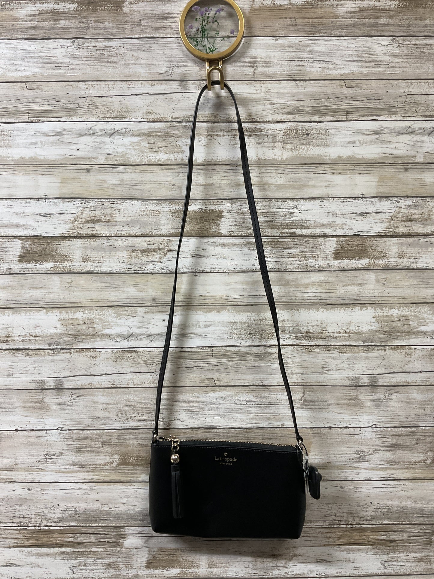 Crossbody Designer By Kate Spade In Black, Size:Small