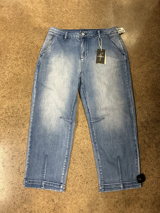 Jeans Wide Leg By Clothes Mentor In Blue Denim, Size:Xl