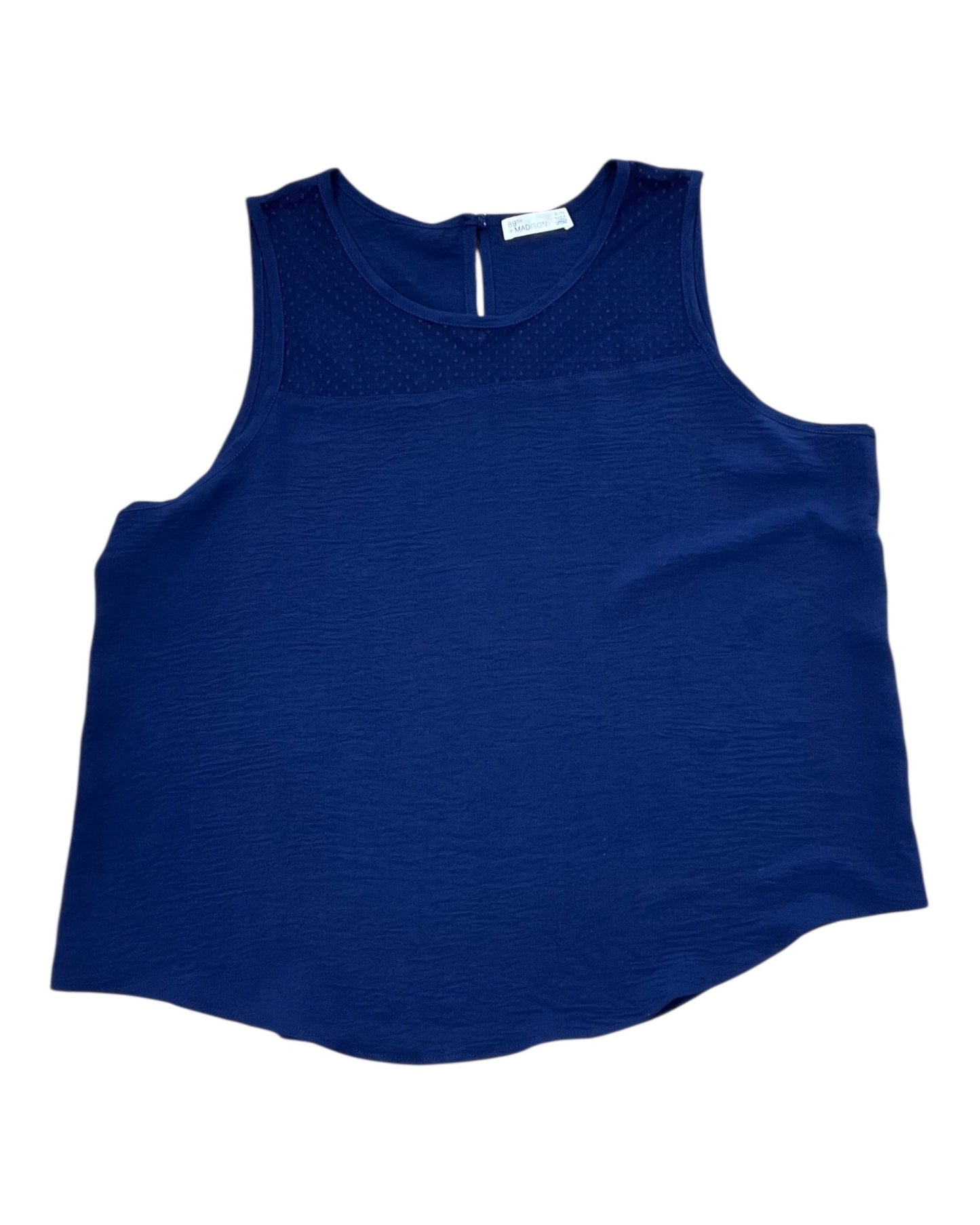 Top Sleeveless By 89Th And Madison In Navy, Size:Xl