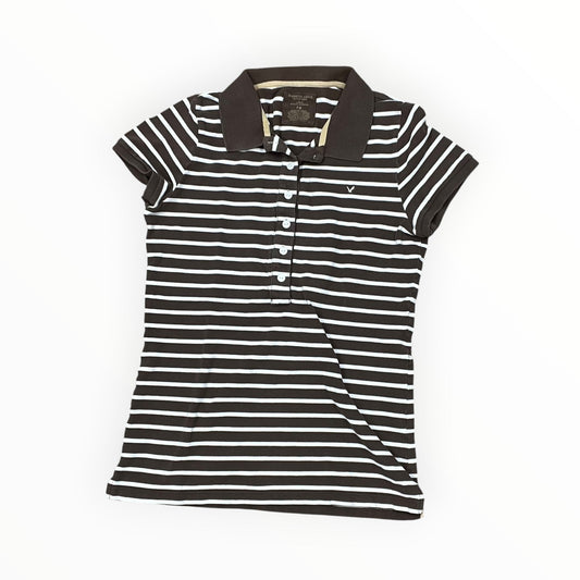 Top Ss By American Eagle In Brown & Cream, Size:L