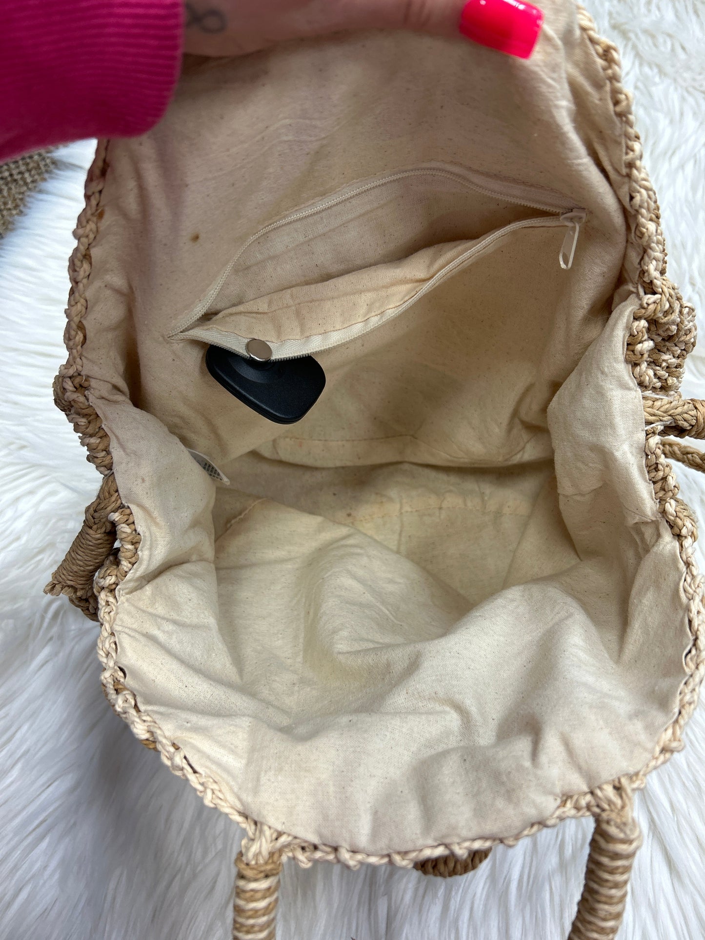 Handbag By Billabong In Cream, Size:Small