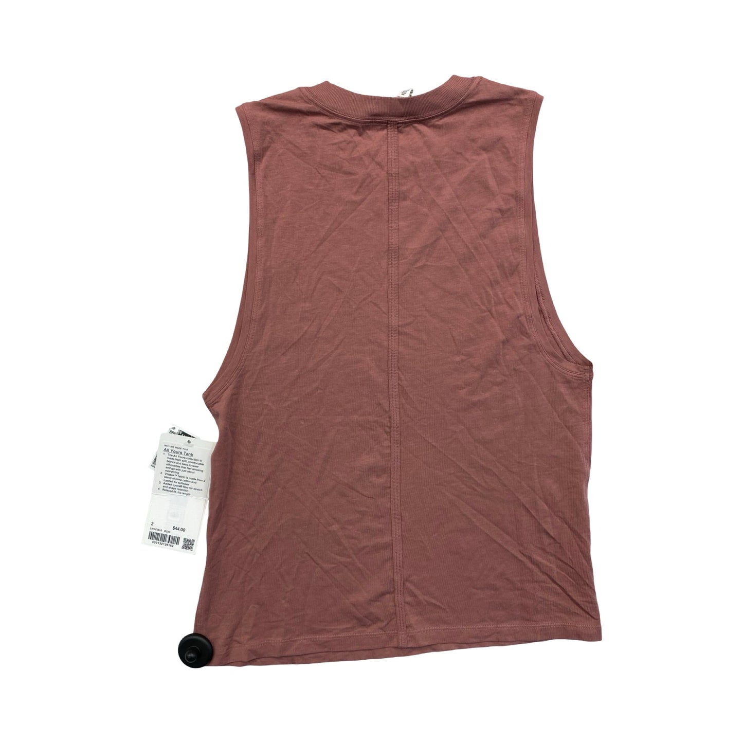 Athletic Tank Top By Lululemon In Mauve, Size:2