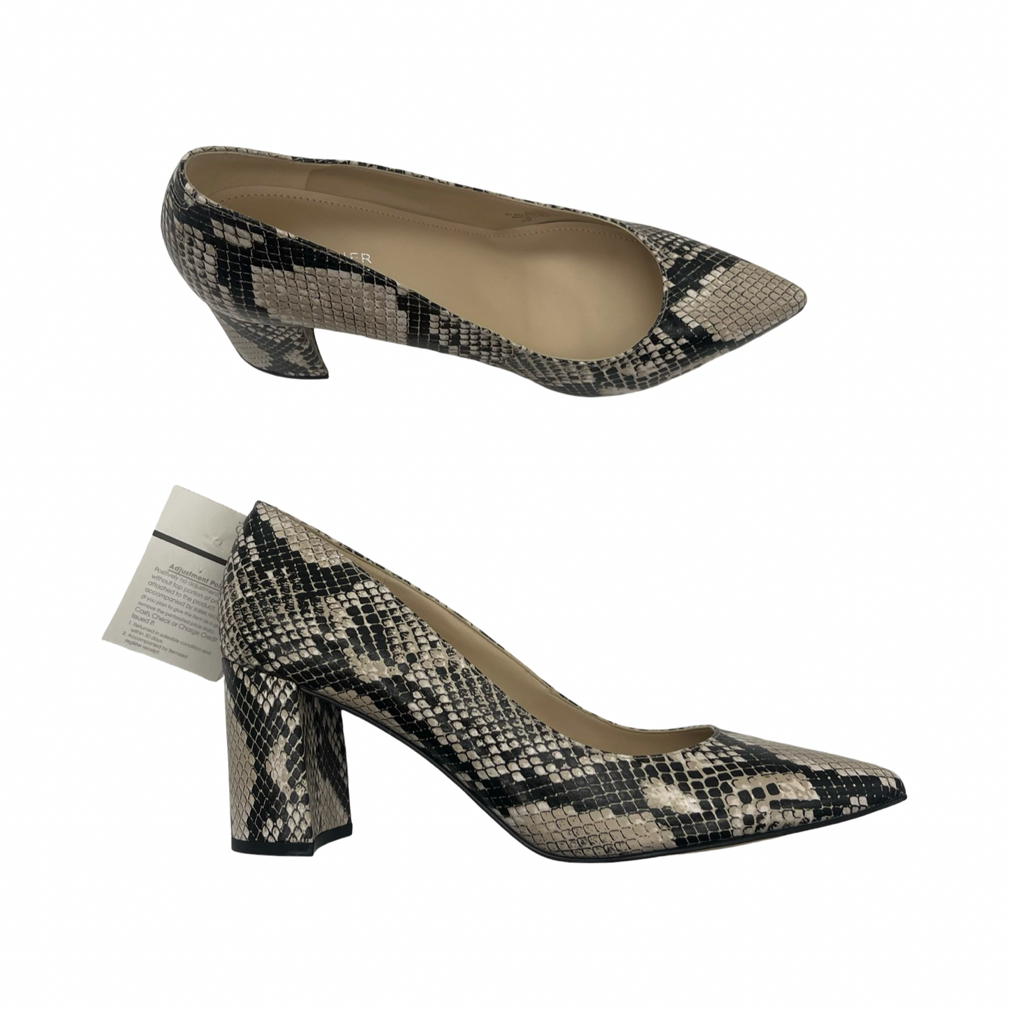 Shoes Heels Block By Marc Fisher In Snakeskin Print, Size:9.5