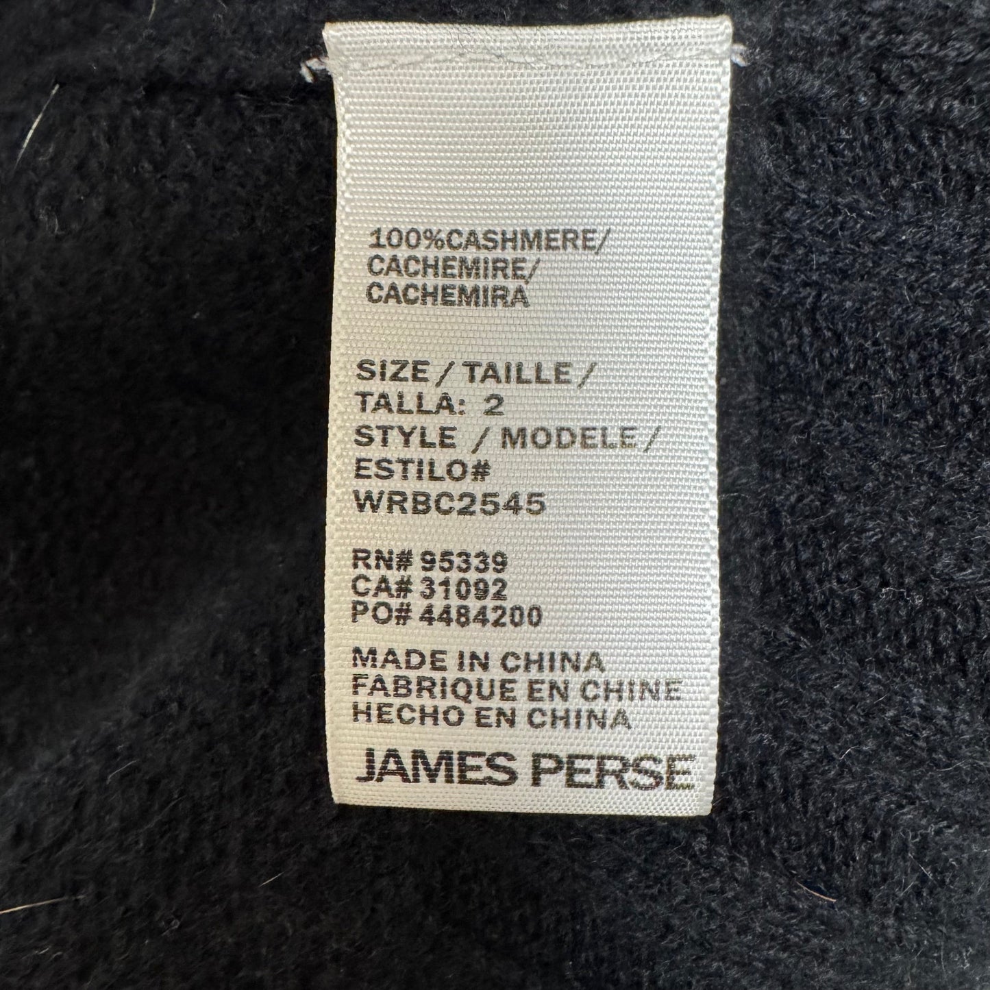 Sweater Cardigan Cashmere By James Perse In Black, Size: M