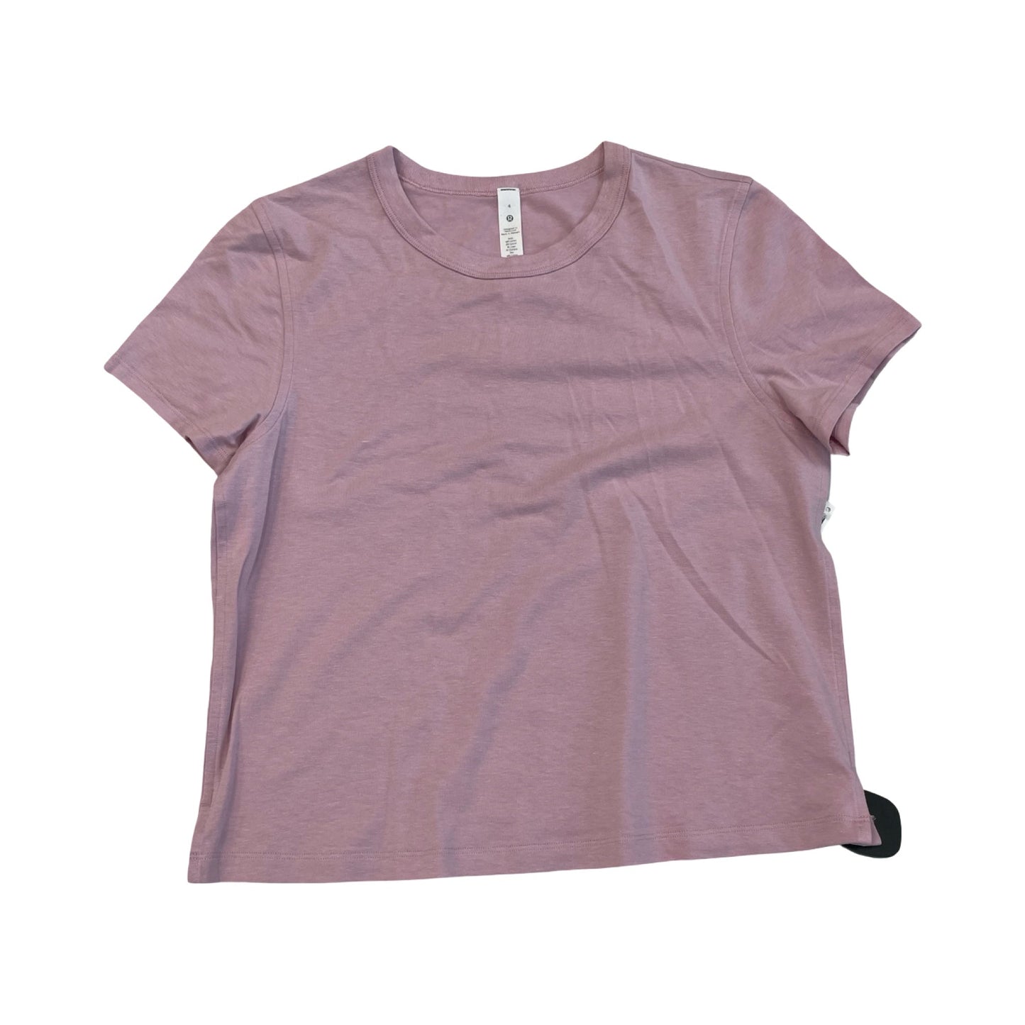 Athletic Top Ss By Lululemon In Pink, Size:4