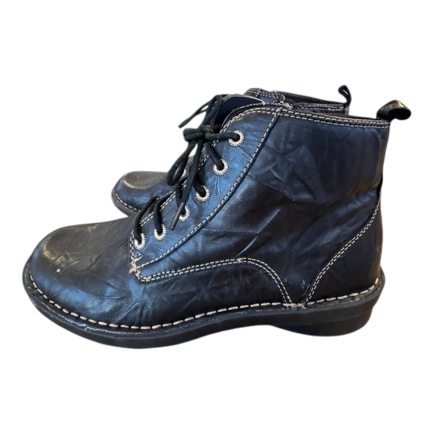 Boots Ankle Flats By Clarks In Black, Size:6