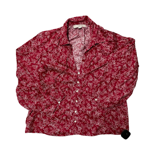 Top Ls By Loft In Red & White, Size:S