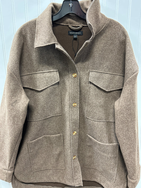 Coat Peacoat By Banana Republic In Brown, Size:L
