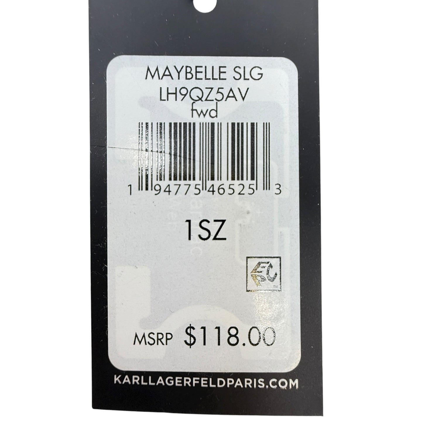 Peeking Karl Maybelle Continental Zip Around Wallet Designer By Karl Lagerfeld, Size: Large