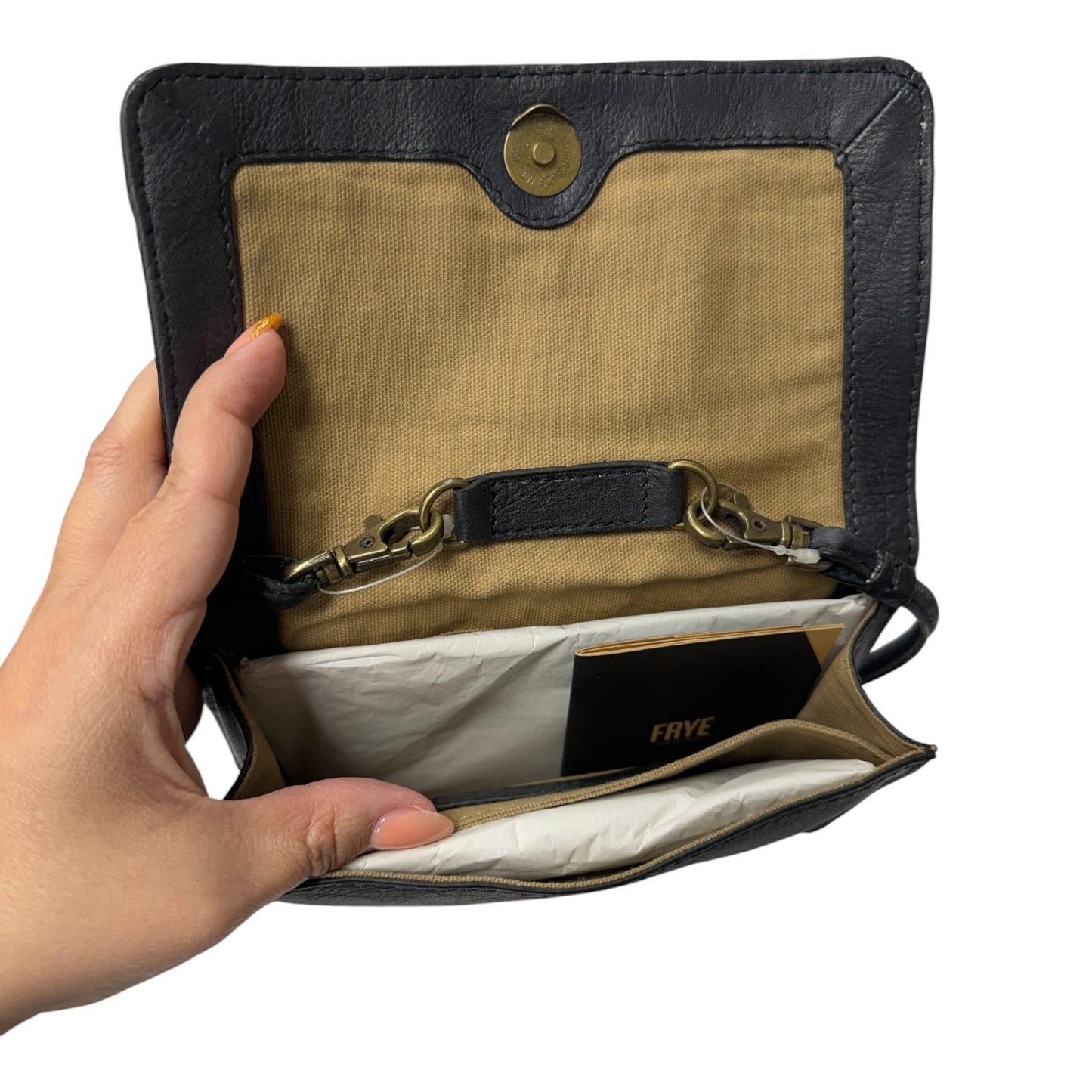Crossbody Designer By Frye In Black, Size:Small