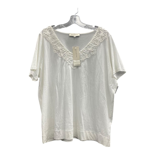 Top Ss By Jones New York In White, Size:2X
