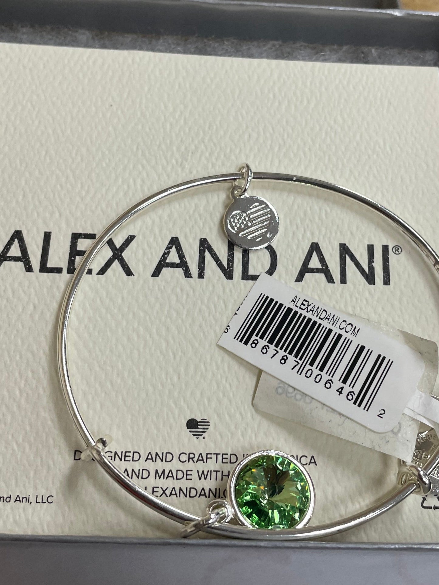 Bracelet Charm By Alex And Ani In Green & Silver