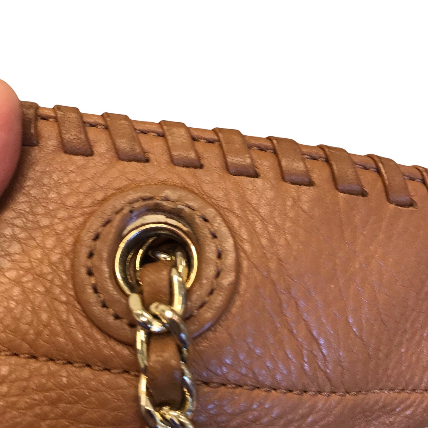 Handbag Designer By Tory Burch In Brown, Size:Medium