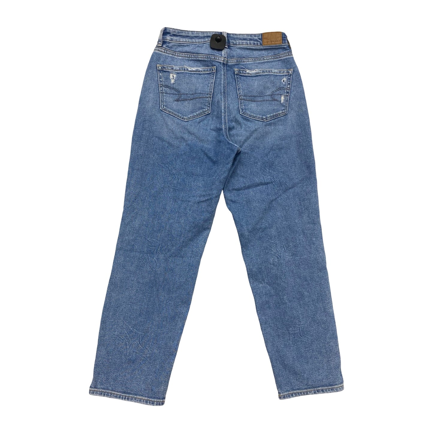 Jeans Straight By American Eagle In Blue Denim, Size:4
