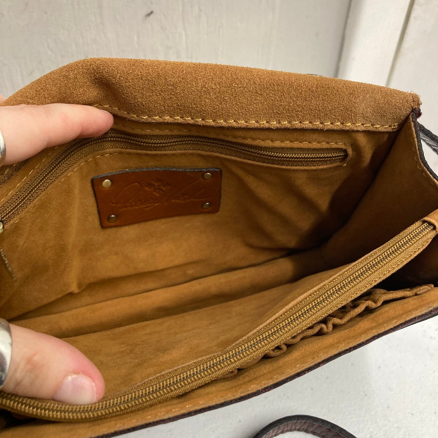 Crossbody Designer By Patricia Nash In Brown, Size:Medium