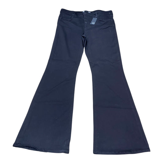 Jeans Flared By Kut In Black Denim, Size:18