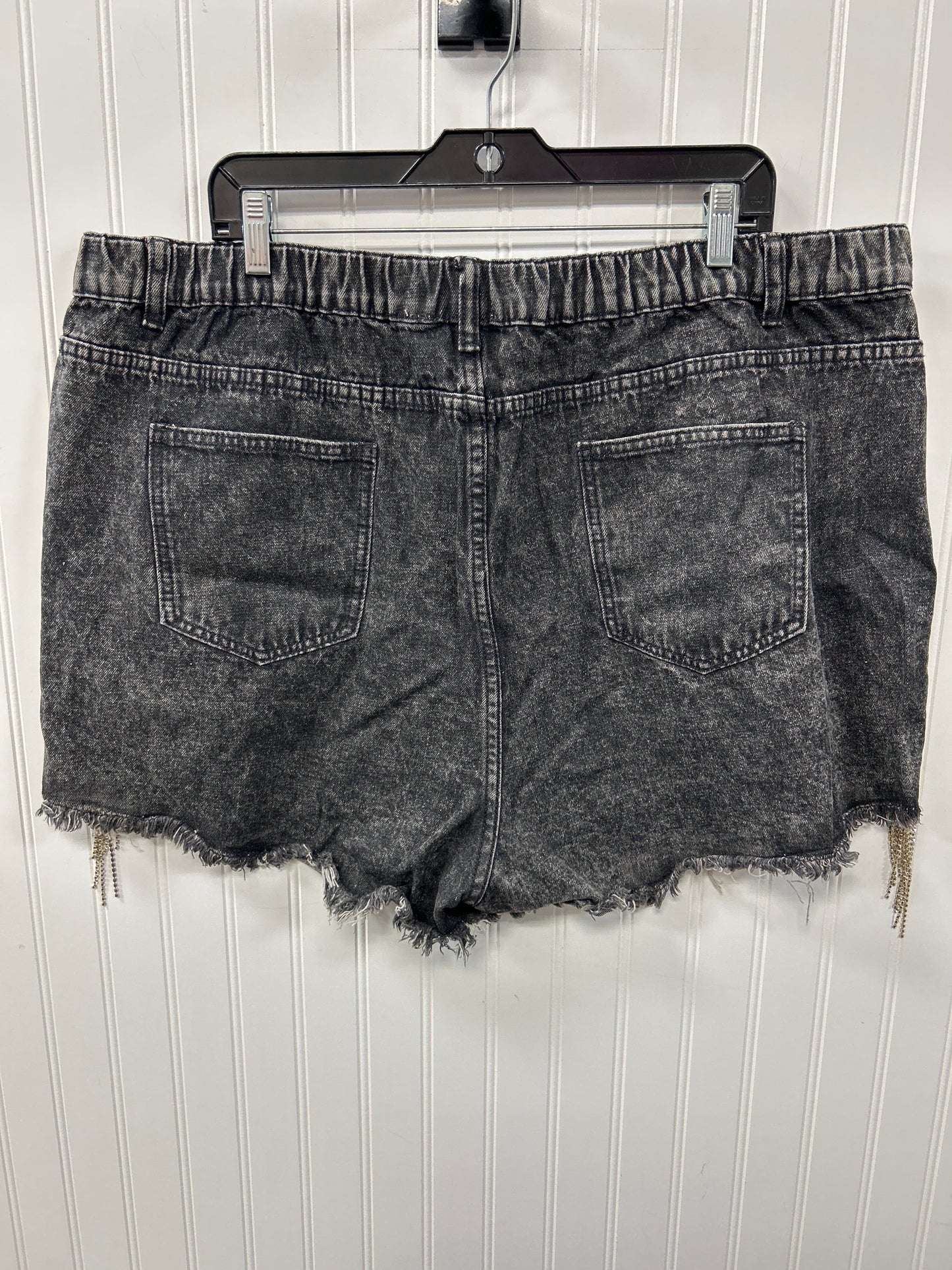 Shorts By Savanna Jane In Black Denim, Size:3X