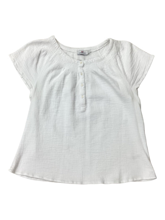 Top Sleeveless By Vineyard Vines In White, Size:L