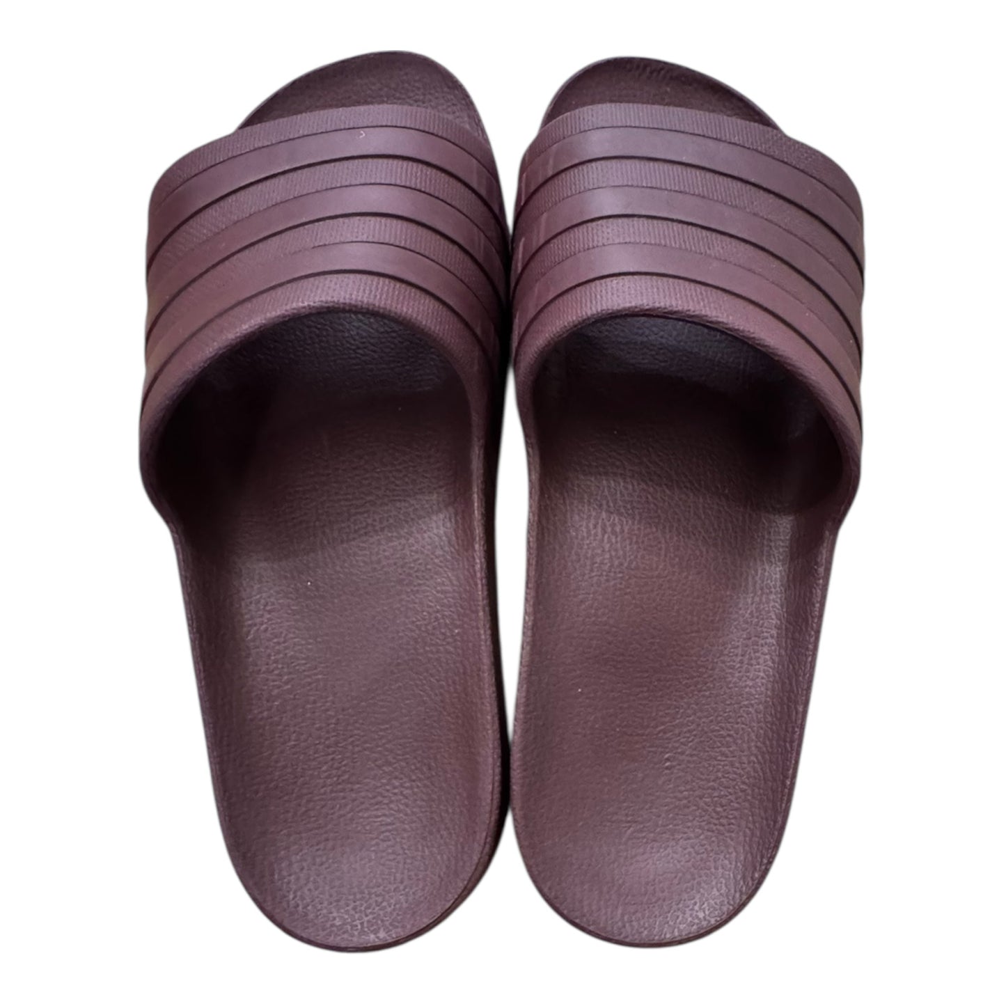 Sandals Flats By Adidas In Maroon, Size:8