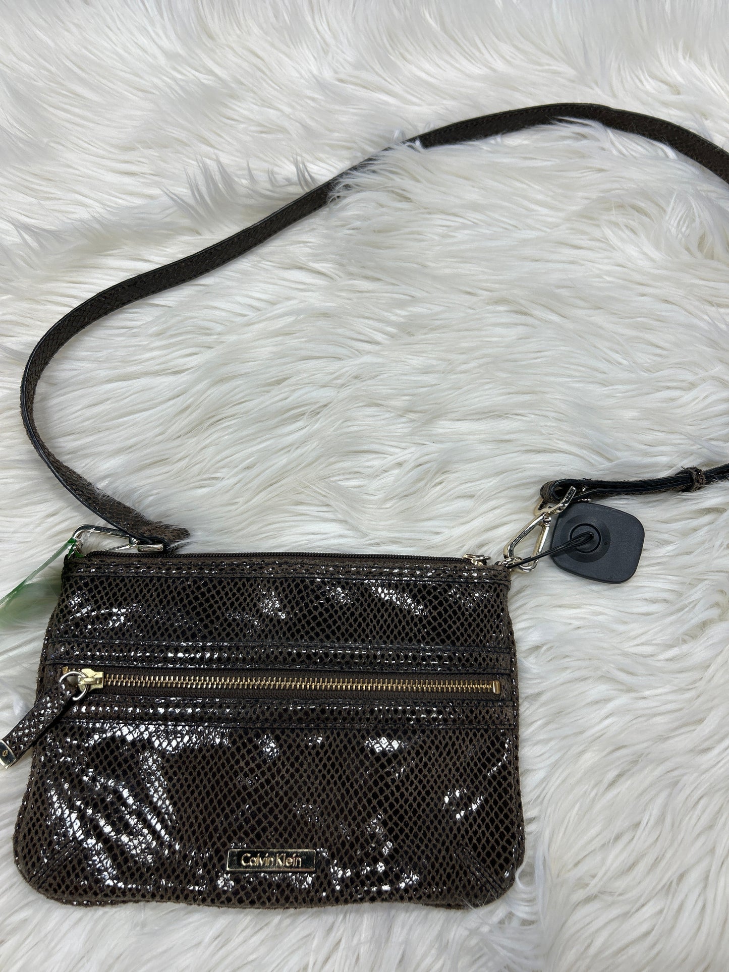 Handbag By Calvin Klein In Brown, Size:Small