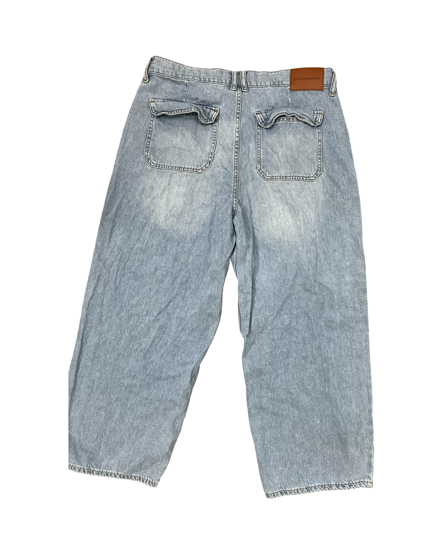 Jeans Cropped By Lucky Brand In Blue Denim, Size:14