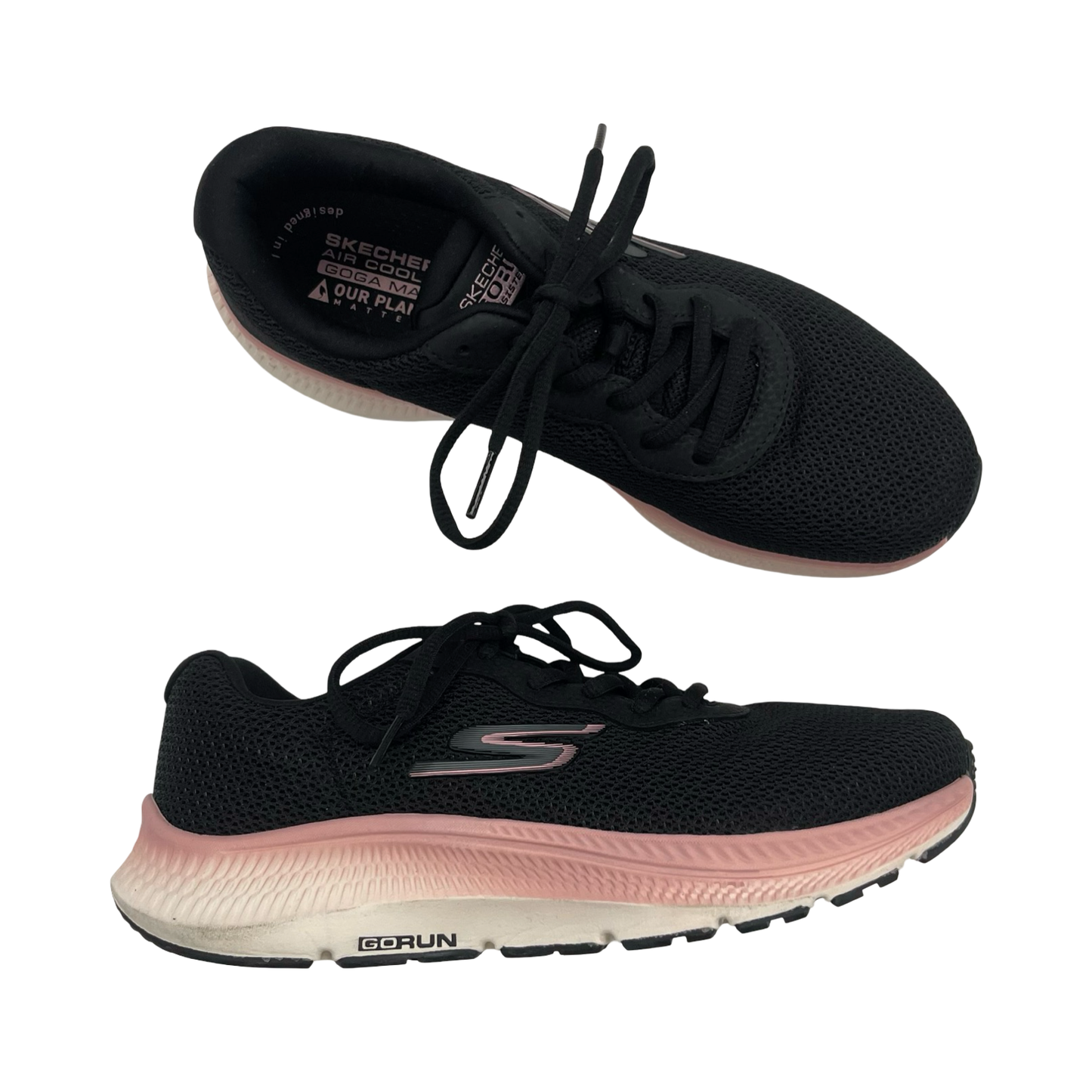Shoes Athletic By Shore In Black & Pink, Size:8