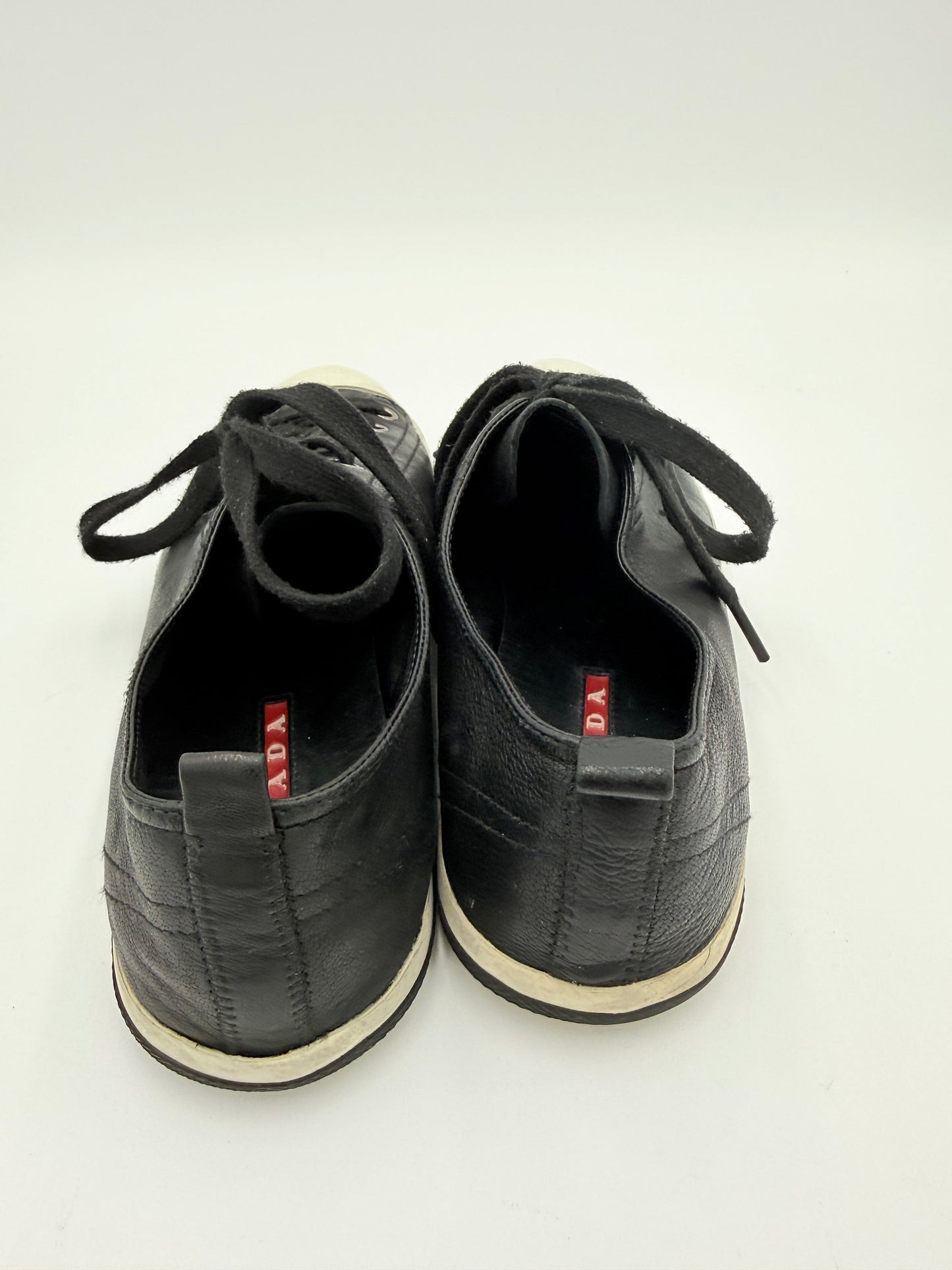 Shoes Luxury Designer By Prada In Black, Size:10
