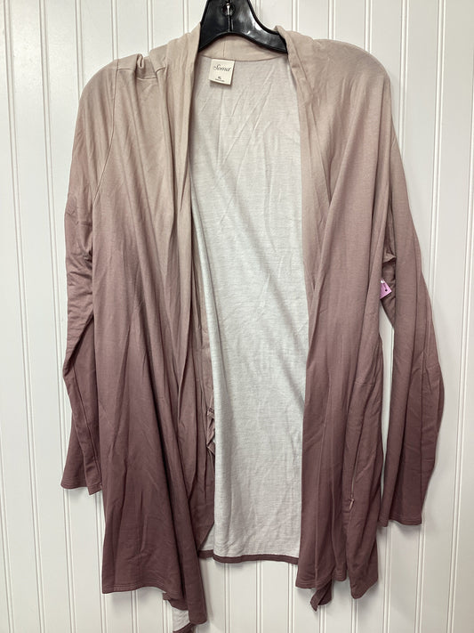Cardigan By Soma In Cream & Purple, Size:Xl