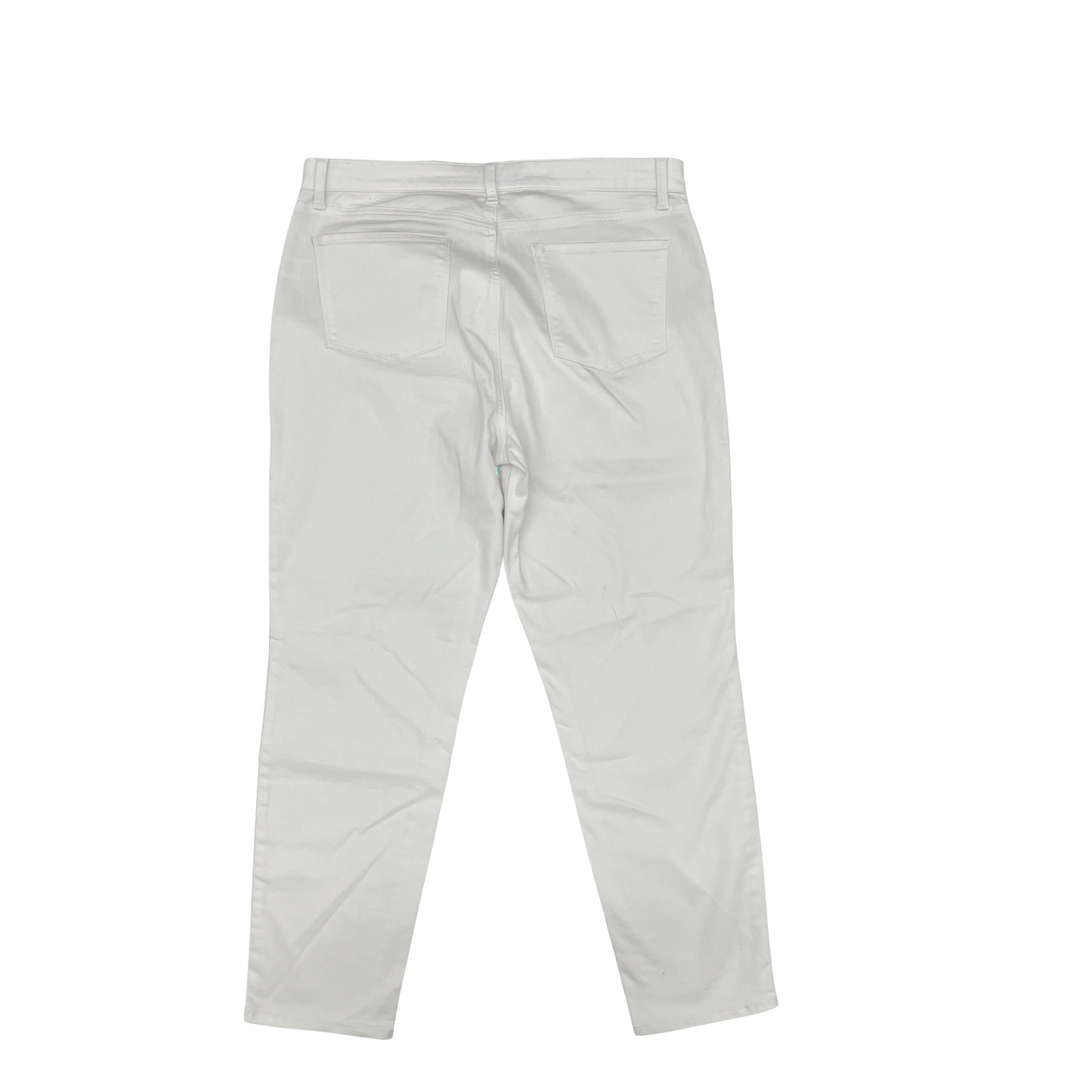 Jeans Skinny By Talbots In White, Size:14