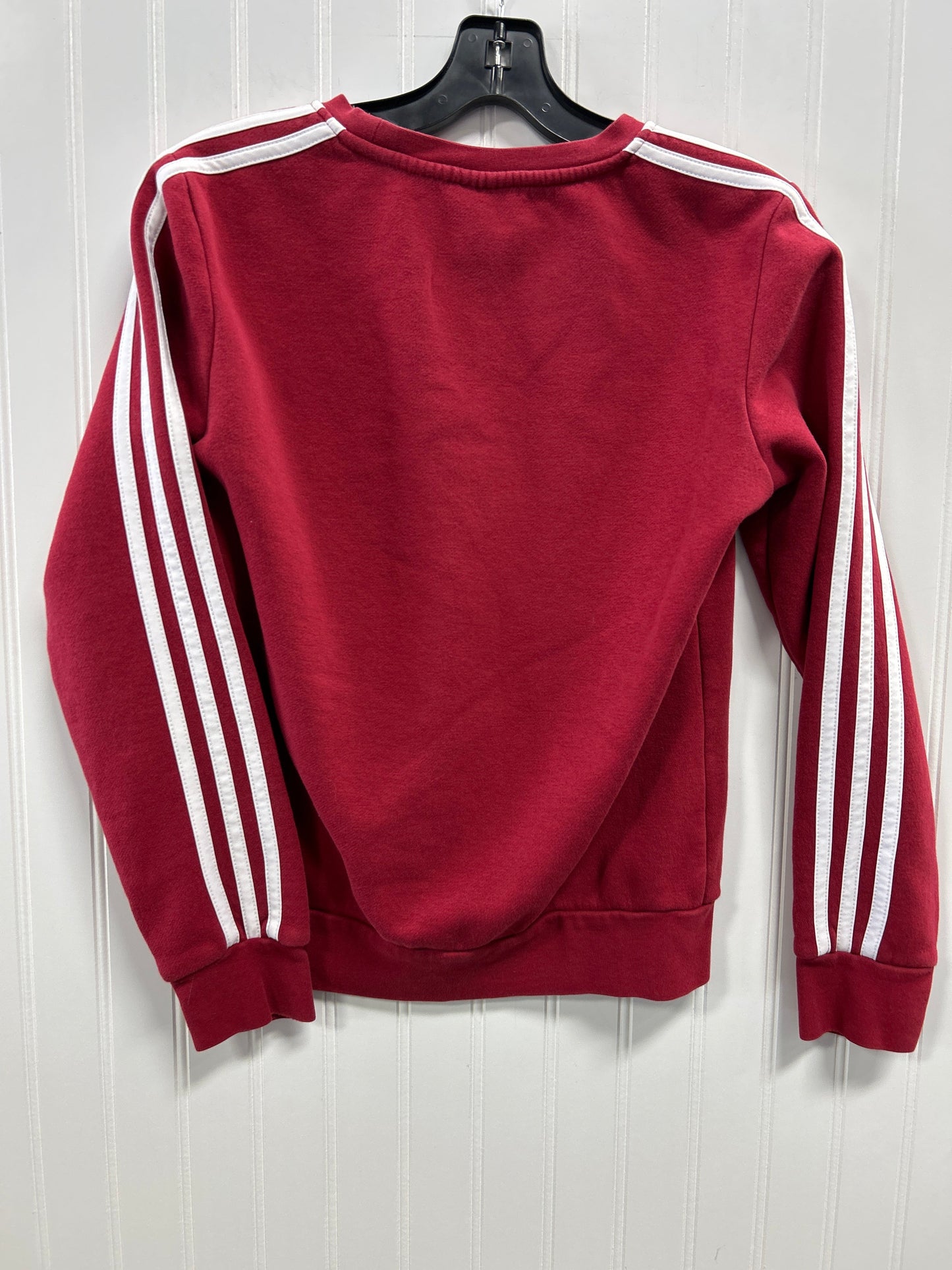 Athletic Top Ls Crewneck By Adidas In Red, Size:Xs