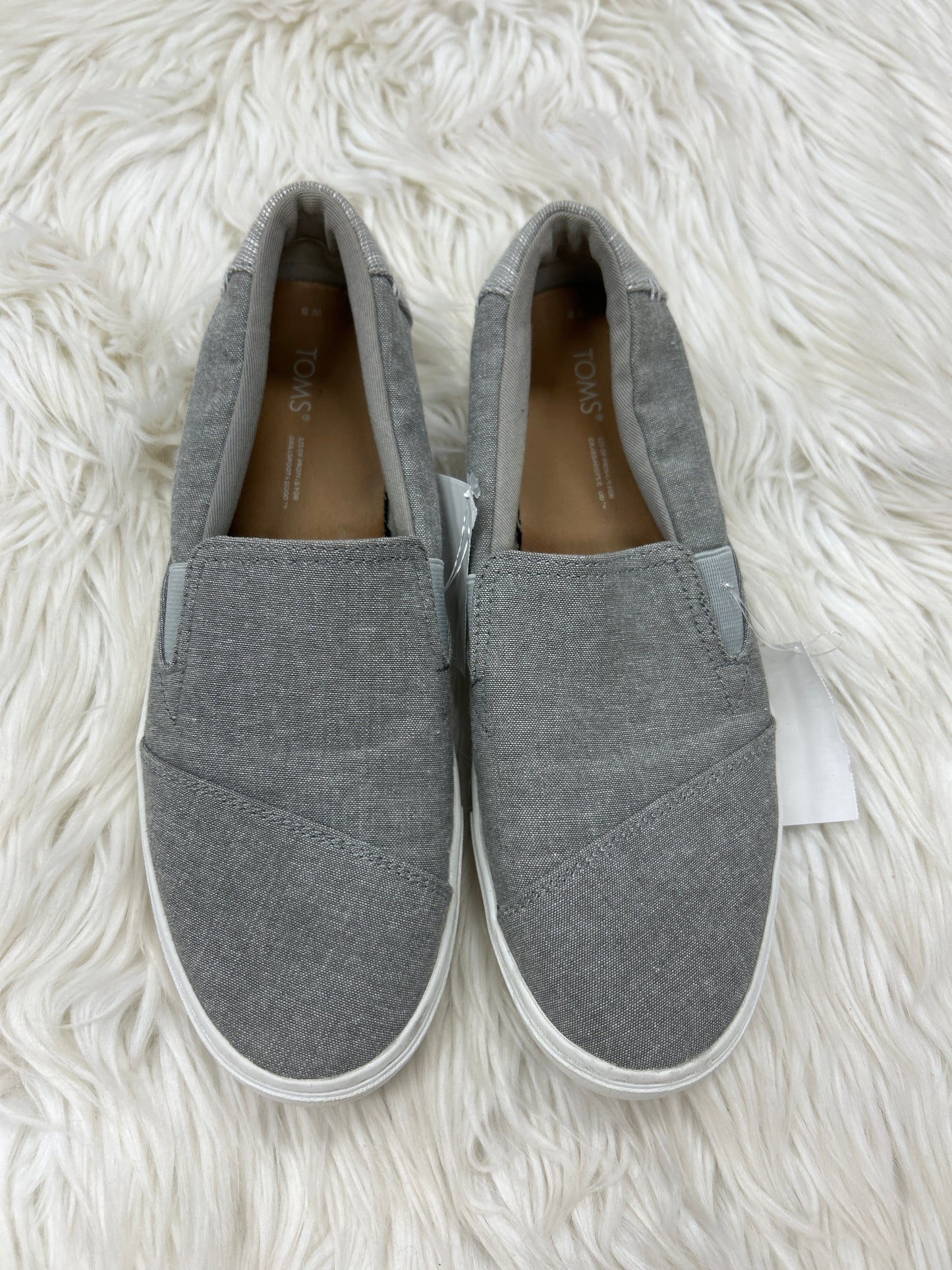 Shoes Flats By Toms In Grey, Size:9