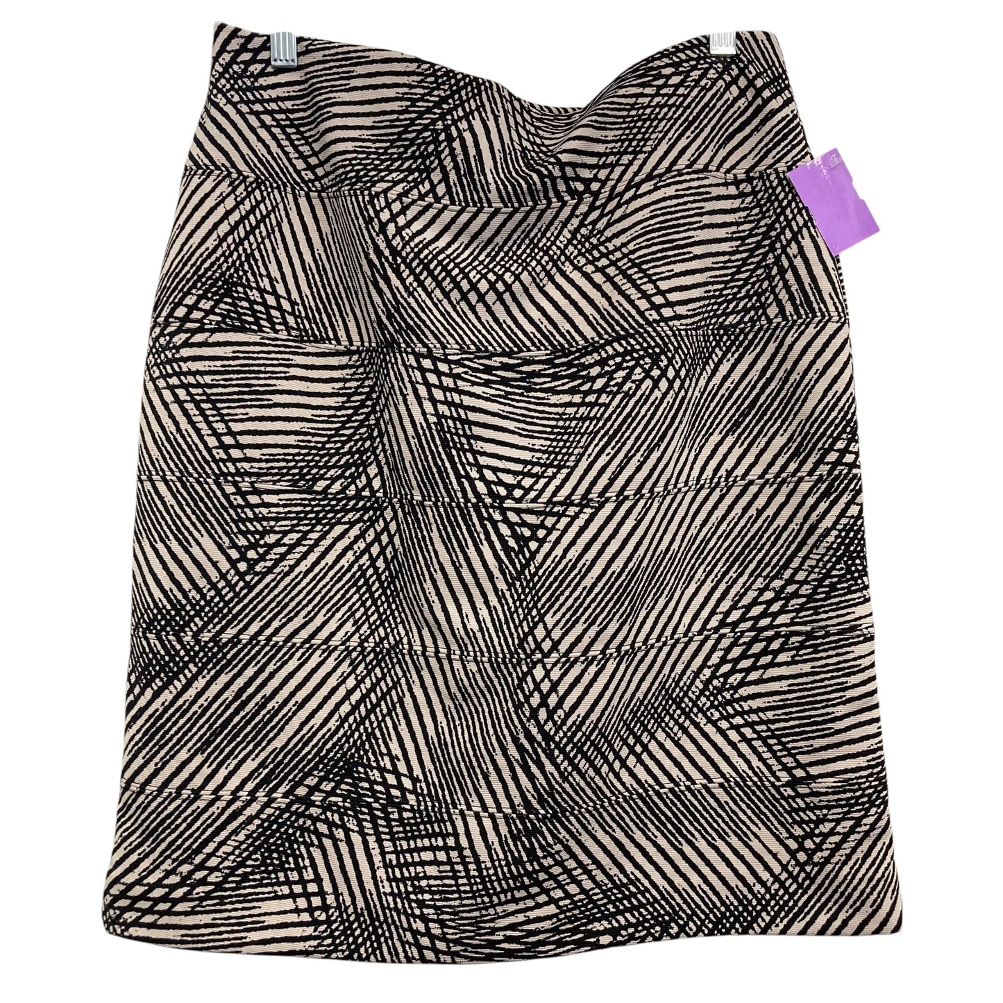 Skirt Midi By Alfani In Black & Tan, Size:8