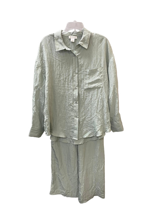 Pants Set 2Pc By House Of Harlow In Green, Size:L