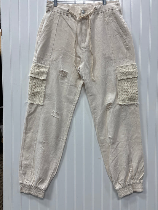 Pants Joggers By Pol In Cream, Size:M